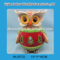 Personalized ceramic owl ornaments with led light/tealight